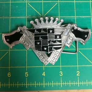 Men's Cadillac pistol belt buckle w/ bottle opener